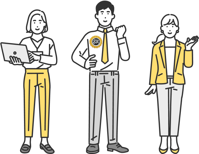 セルズアカデミー講師と有資格者のイラスト